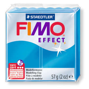 Pâte Fimo effect 57 g : translucide bleue