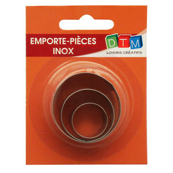 Emporte-pièces ronds en Inox x 3