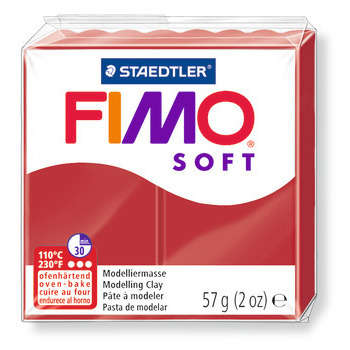 Pâte Fimo Soft, 57 g : Rouge noël