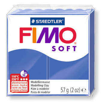 Pâte Fimo soft, 57 g : bleu brillant