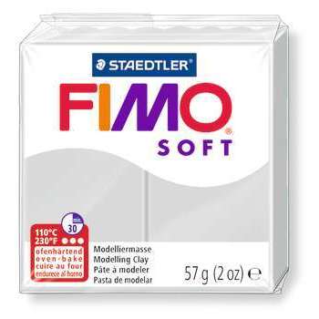 Pâte Fimo soft, 57 g : grise