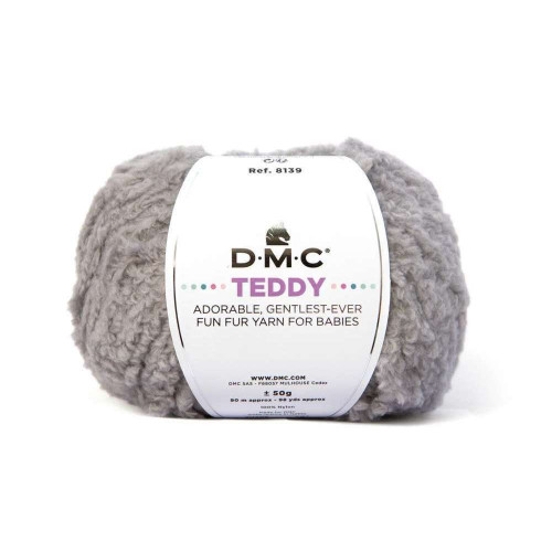 Pelote Teddy n° 312 100 % polyamide grise - 50 g