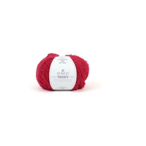 Pelote Teddy n° 322 100 % polyamide rouge - 50 g