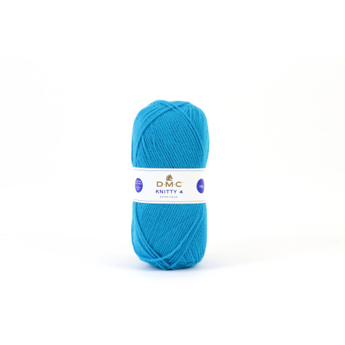 Pelote Knitty 4 en acrylique, coloris bleu 824 - 5