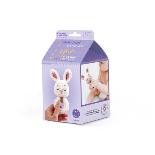 Kit crochet hochet lapin