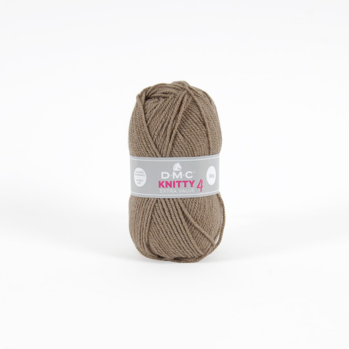 Pelote Knitty 4 en acrylique, coloris marron 927 -