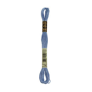 Echevette de coton mouliné spécial, 8m - Bleu laye