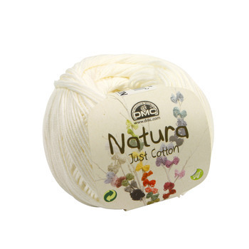 Pelote Natura en fil de coton ivoire pour aiguille