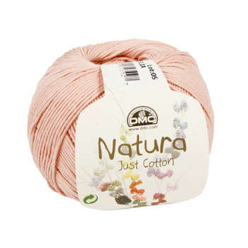 Pelote Natura en fil de coton rose pour aiguilles