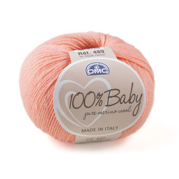 Pelote 100 % baby en laine coloris pêche 042 - 50