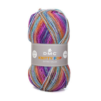 Pelote DMC Knitty Pop en acrylique coloris fuchsia
