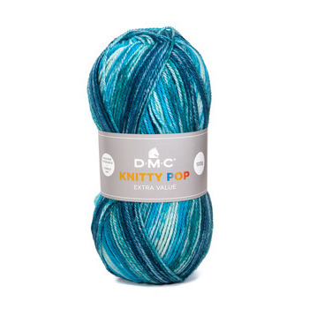 Pelote DMC Knitty Pop en acrylique coloris bleu 47