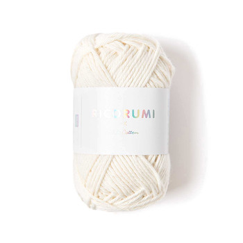Pelote créative Ricorumi 100 % coton crème - 57,5