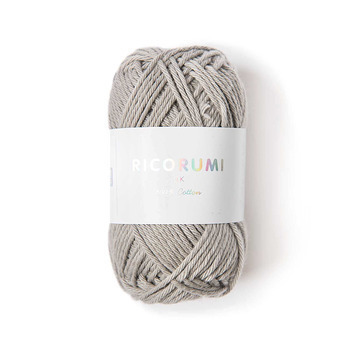 Pelote créative Ricorumi 100 % coton gris perle -