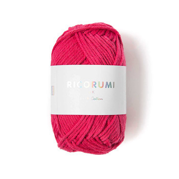 Pelote créative Ricorumi 100 % coton framboise - 5