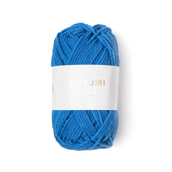 Pelote créative Ricorumi 100 % coton bleu - 57,5 m