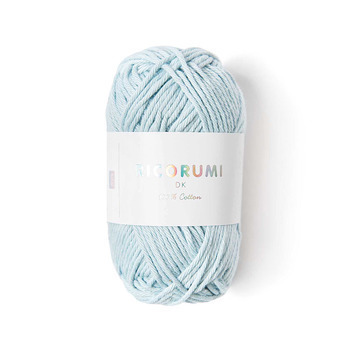 Pelote créative Ricorumi 100 % coton bleu clair -
