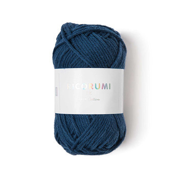 Pelote créative Ricorumi 100 % coton bleu nuit - 5