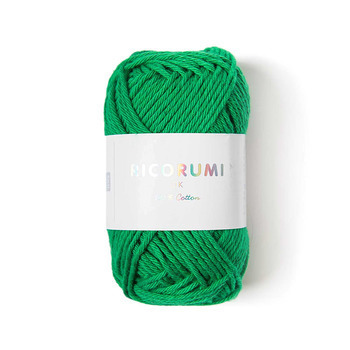 Pelote créative Ricorumi 100 % coton vert - 57,5 m