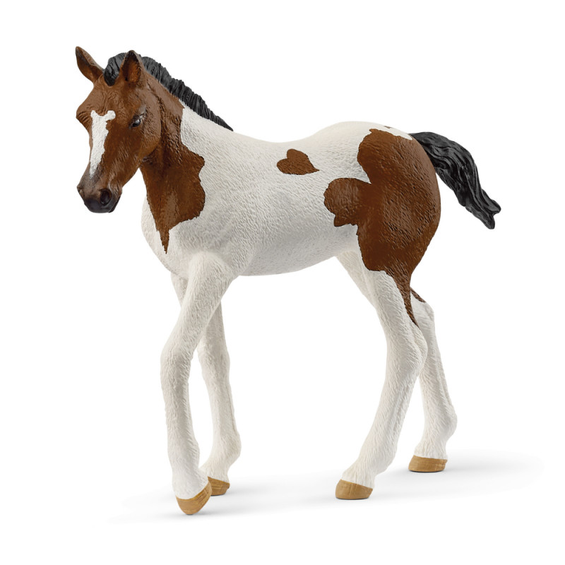 Figurine de poulain Paint Horse, coloris marron et