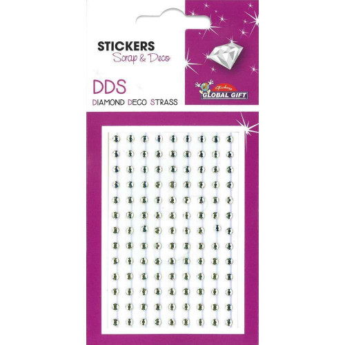 Stickers Diamond Deco Strass 8 x 12 cm - Différent