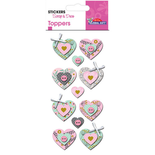 Stickers Topper 7 x 12 cm - Différents thèmes poss