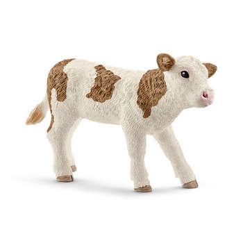 Figurine veau Simmental en plastique injecté  7,5