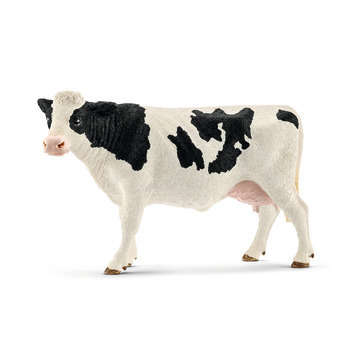 Figurine vache Holstein en plastique - 12,6x8,2x6,