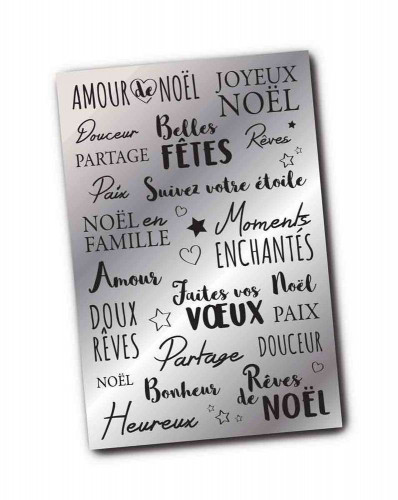 Transfert à sec métallisé avec messages vux argen