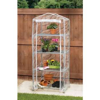 Mini serre de balcon en PVC - L. 50 x l. 45 x H. 1