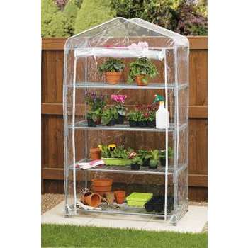 Mini serre de balcon en PVC - L. 91 x l. 49 x H. 1