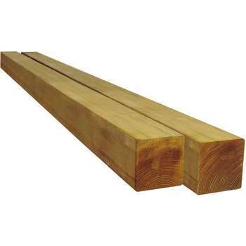 Poteau carré Eco, en Epicéa imprégné - L. 6. 5 x l