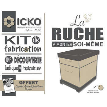 Ruche Dadant 10 cadres à monter non peinte