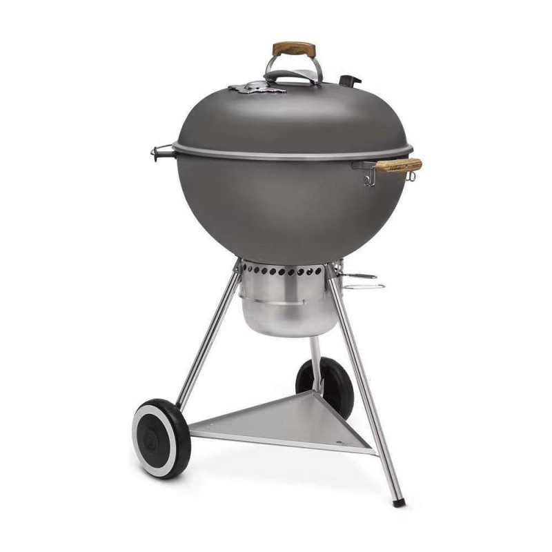 Barbecue charbon : acier, gris, 72x65x107cm