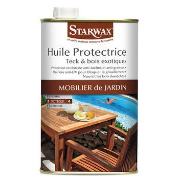 Huile protectrice teck et bois exotiques 1L