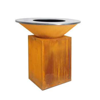 Brasero plancha au bois Classic 100 en acier corte