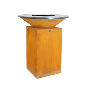 Brasero plancha au bois Classic 85 en acier corten