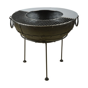 Grille et plaque chauffante pour barbecue en acier