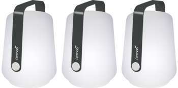 Lampe nomade Balad en plastique carbone H. 13,5xD.