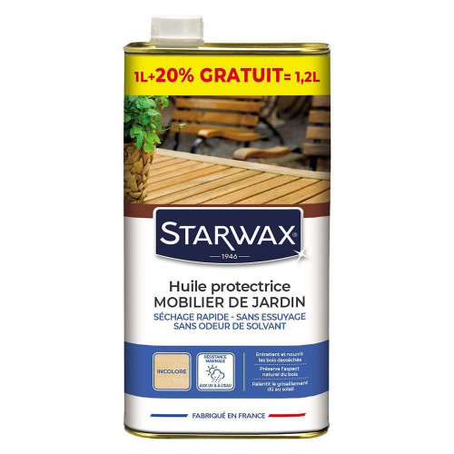 Huile protectrice incolore pour mobilier de jardin