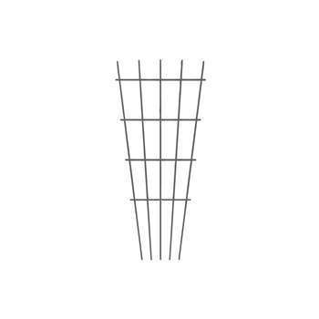 Eventail pour rosier, en acier l. 50 x H. 100 cm