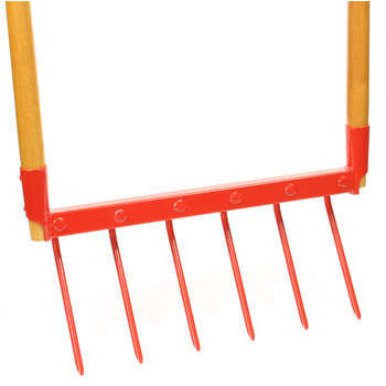 Fourche Tarabate : tête acier 6 dents manche bois