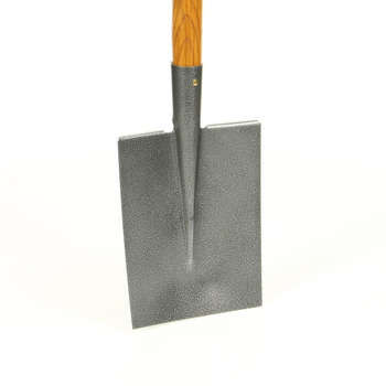 Bêche à rebords : avec manche en bois verni à pomm