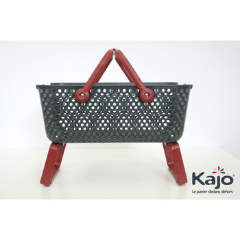 Panier Kajo, gris/cerise : 15L