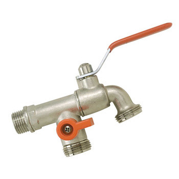 Robinet 1/4 tour 15x21 nez et sortie programmateur