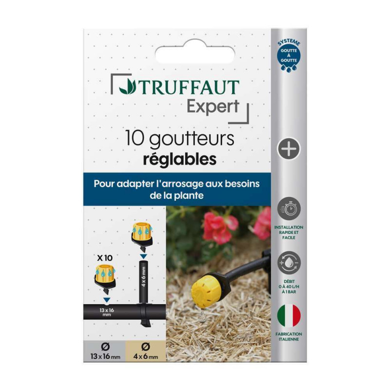 10 goutteurs reglables 0-40 litres / heures