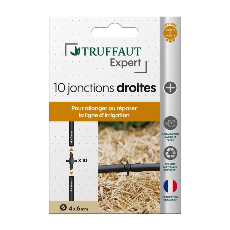 10 Jonctions pour arrosage goutte à goutte 4X6 mm