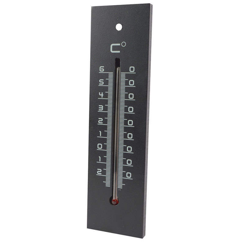 Thermomètre médium noir h 22 cm