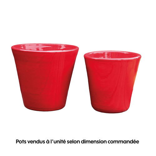 Pot Odyssée coquelicot - D. 23xH. 21cm