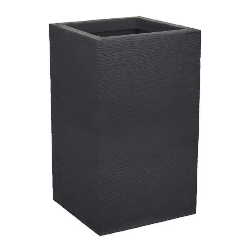 Pot GraphitUp carré haut en polypropylène gris -